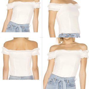 Caitlyn Strapless Frill Top